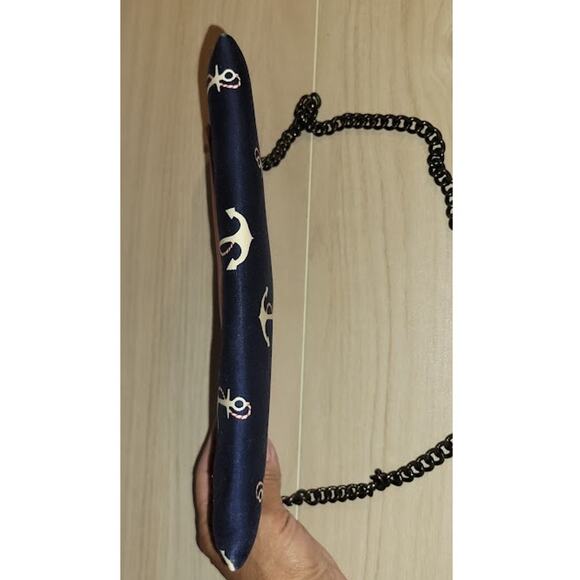 J Crew Mariner Sailor Clutch Nautical Anchor Red‎ White and Blue - Picture 8 of 8